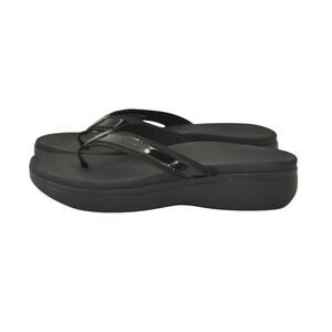 Vionic High Tide II Black Thong Flip Flop Sandals Size 10